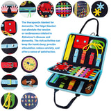 Fidget Blanket for Adults with Dementia,Dementia Activities for Seniors,Alzheimers Dementia Products for Elderly,Toddler Busy Board ,Fidget Toys,Autism Sensory Toys for Autistic Children.