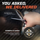 Fagaci Professional Hair Scissors 6” Extremely Sharp Blades, Fine Cutting Blades, Hair Cutting Scissors Professional, Hair Shears, Barber Scissors Set for Men and Women, Haircut Scissors Hair Kit