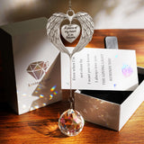 AurLova Memorial Sympathy Gifts for Loss of Loved One, in Memory of Loved One Gifts, Bereavement Remembrance Grief Gift for Loss of Mom Husband Son Daughter Dog, Christmas Memorial Suncatcher
