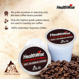 Healthwise Chocolate Coconut 100% Colombian Coffee K-Cups Low Acid Coffee K-Cups - Medium Roast, Healthier Coffee for Sensitive Stomach - 72 Count (Pack of 6)