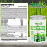 Greens+ Organic RAW Superfood Powder, Super Blend Immune Support, Morning Kick, Energy Boost, Nutrition Vibrant Health, Dietary Supplement, Vegan Soy/Dairy/Gluten Free(8.46oz)