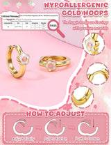MILACOLATO 14K Gold Plated Hypoallergenic Earrings for Girls Women