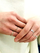 By Hannah Design Teeny Tiny Stacking Sterling Silver Ring Personalized Ring