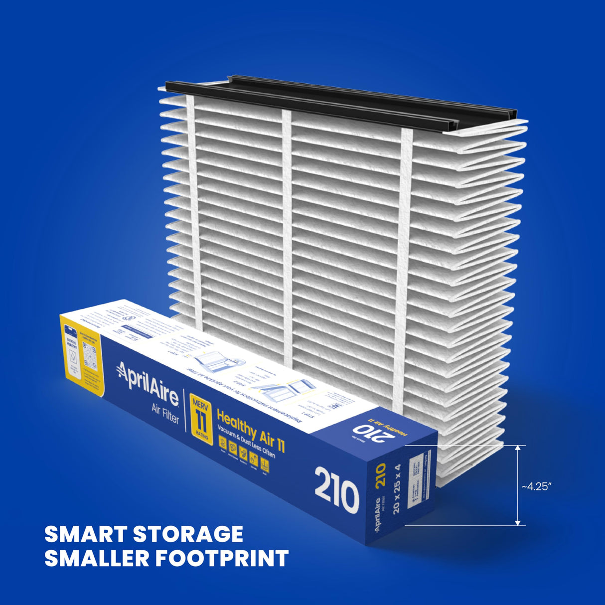 AprilAire 210 Replacement Filter for AprilAire Whole House Air Purifiers - MERV 11, Clean Air & Dust, 20x25x4 Air Filter (Pack of 1)