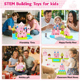 Hiwawind 64 Pcs Magnetic Blocks-Princess Castle Collection World,Magnetic Building Blocks for 3+ Year Old Boys & Girls, Creative STEM Sensory Toys,Christmas Birthday Gifts for Kids Ages 3-8