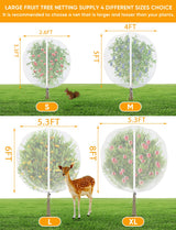 VITI Fruit Tree Netting for Cicadas - with 2Pcs 8Ftx5.3Ft Zipper&Drawstring Protection for Your Fruit Trees Garden Bird Netting Covers Blueberry Bush Tomato Bug Plant Protection Cherry Apple Tree