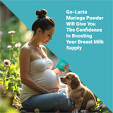 Go-Lacta® Super Moringa Powder: Boost Breast Milk Naturally! 30 3g Packets of Pure Organic Moringa - Perfect for Moms, 100% Vegan