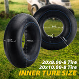 20x8.00-8" to 20x10.00-8" Tire Inner Tubes with TR13 Straight Valve Stem