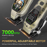 Bomxin Professional Hair Clippers for Men,3 in 1 T-Blade Barber Clippers and Trimmer Set,Mens Cordless Hair Clippers for Hair Cutting Kit,Trimmers for Barbers, Beard Trimmer for Men