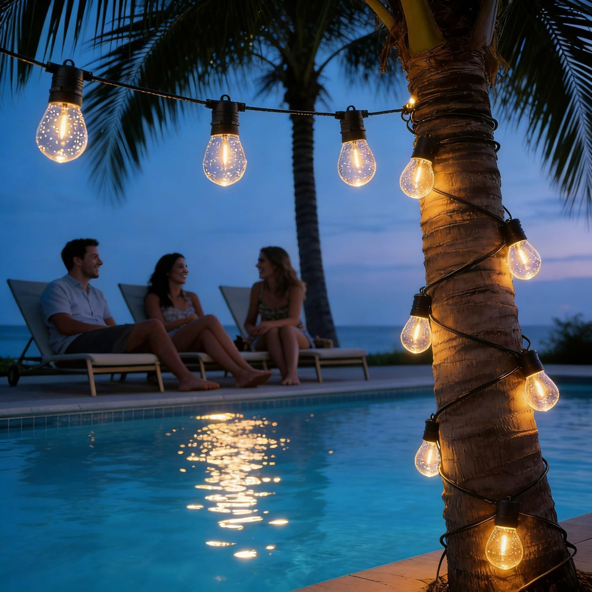 Jslinter 24-Pack LED 1W String Light Bulbs, S14 Plastic Shatterproof Edison Vintage Style Replacement 1 Watt Outdoor 2200K, Waterproof, Warm White Equivalent to 11w, e26 Base
