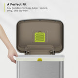 EKO 21 Gallon / 80 Liter Drawstring Trash Bags, Extra-Strong Garbage Bags, Fresh Floral Scent with Continuous Odor Control, 60 Count Easy-Dispense Roll for Kitchen and Household Use, Code G, White