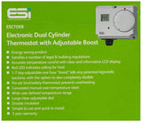 ESI - Energy Saving Innovation Controls ESCTDEB ESI Controls Electronic Dual Cylinder Thermostat, White