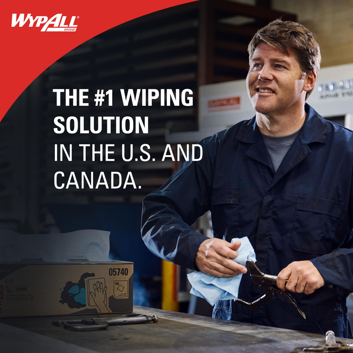 Wypall PowerClean L40 Cloths Extra Absorbent Wipes (05701), Quarterfold, Bulk Paper Wipers, White (18 Packs of 56 Sheets, 1,008 Sheet Total)