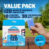 Thermacell Fuel-ZoneGuard Mosquito Repellent Refills, 120-Hr Value Pack