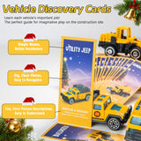 Advent Calendar 2026 for Kids, 24 Days Christmas Countdown Calendar with Alloys Truck Construction Christmas Gift for Kids Boys Girls Children