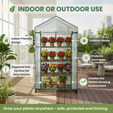 4 Tier Mini Greenhouse - Portable Greenhouse with Locking Wheels and PVC Cover for Indoor or Outdoor Green House by Pure Garden