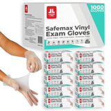 London Labs Medical Clear Vinyl Gloves, (Case of 1000) Powder Free & Latex Free, Disposable, Food Safe (Large)