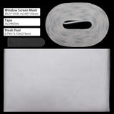 FLYZZZ DIY Self-Adhesive Window Screen Netting Mesh Curtain, 100X150cm (Approach 39.37x59.05 Inches), with Hook and Sticky Tape, Fitted to Multiple Windows (5 Pack, White)