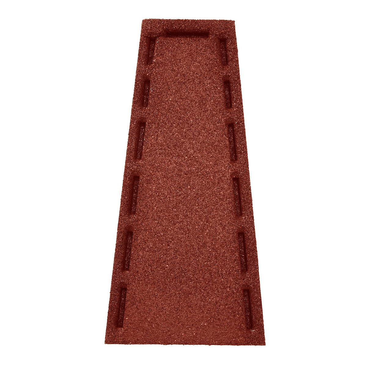 Rubberific Premium Rubber Downspout Splash Block, Rain Guard, Stone Textured Drain Extender (Red)