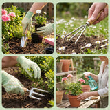 Gardening Tool Set, 9-Piece Heavy Duty with Durable Tote Bag, Ergonomic Rust-Resistant Garden Tools, Ideal Gardening Kit Gifts for Women, Gardener, Beginning Gardener