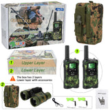Walkie Talkies for Kids Toys for Boys Aged 5+ Outdoor Toys 2 Way Radio 22 Channel 3 Miles Range for Camp Hunt Adventure Game Birthday 6 7 8 9 10 Year Old Boys Gifts (Green)