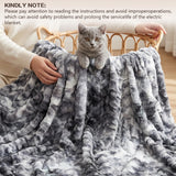 Electric Heated Blanket Throw Size 50"x60", Soft Sherpa Faux Fur Heating Blanket with 10 Adjustable Heat Settings, Fast Heating, 1-8 Hour Timer Auto Shut Off & Overheat Protection & Machine Washable