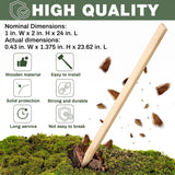 Colingmill 20 Pieces Wooden Garden Stakes 24 Inch Grade and Survey Stakes Wooden Garden and Sign Posts for Plant Support Silt Fence Yard Farm Survey Boundaries Baselines