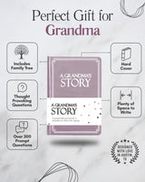 Grandma's Life Story Journal (Hardcover): A Meaningful Keepsake for Grandma to Share Her Journey & Memories, Book Includes 250+ Prompt Questions, Sentimental Gift for Mother's Day, Birthday, Christmas