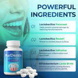 PurDentix Oral Health Probiotic – 4-Strain Formula for Healthy Gums, Teeth & Fresh Breath – 30 Chewable Tablets