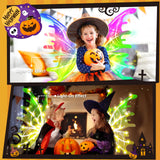 Electric Light Up Butterfly Wings Moving with Music - Princess Costume Crown Wand Dress Up, Princess Toys for Kids Ages 3-6 5-7 as Halloween Valentine Birthday Christmas Party Gifts