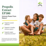 Terry Naturally Propolis Extract EP300 - Upper Respiratory & Immune System Support Supplement - Child & Adult Supplement with Bee Propolis Extract - 60 Capsules