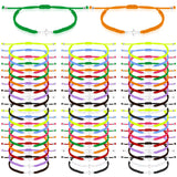 Junkin 50 Pcs Cross Bracelet Bulk Christian Gift,Bright Color