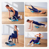 MERACH Ab Machine for Home Gym, Adjustable Ab Trainer with 3 Resistance Levels, Sit Up Exercise Equipment for Core Workout, Automatic Rebound Ab Crunch Machine, Ab Workout Equipment for Stomach(Blue)