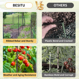 Besitu Rebar Stakes 48 inches 16-Pack Concrete Form Stakes Straight 3/8" Diameter Rebar Ground Metal Stakes for Landscaping, Securing Fence, Garden Plants Support, Survey Markers and Securing Trees