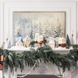 Christmas Decorations Indoor, 5 Lighted Ceramic Christmas Village Houses