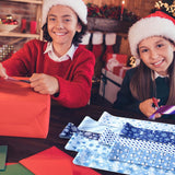 40 Pcs Winter Christmas Snowflakes Cotton Jelly Fabric Strips Blue and White Snowflake Reindeer Patchwork Strips for Quilting Crafting Snowman Precut Patchwork for Sewing DIY Crafts