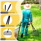 AugFir Leaf Grabber Rake, Long Handle Metal Leaf Picker Upper, Efficient and Labor-Saving Yard Rake Leaves Grabber for Garden Cleaning No Bending Over