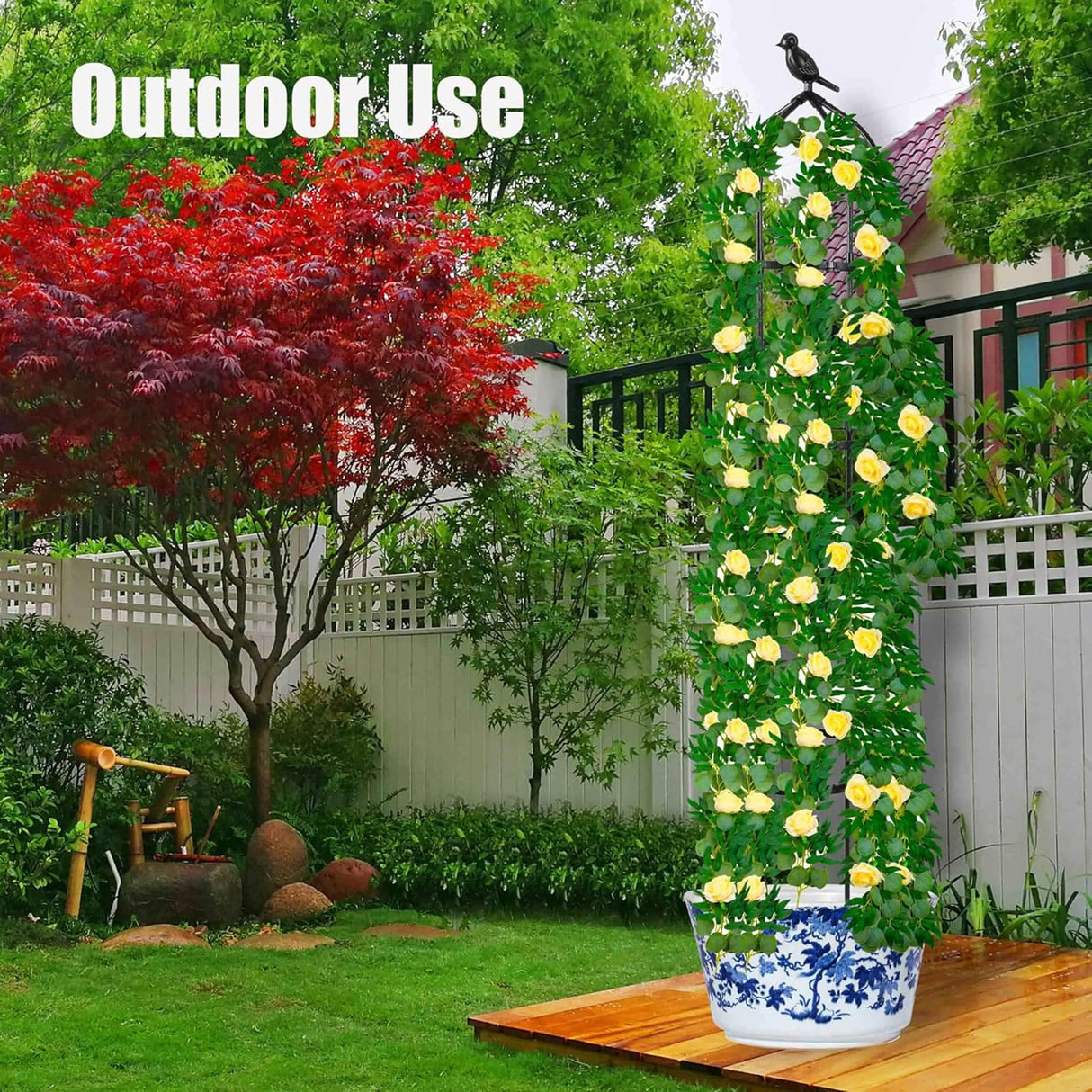 6FT Garden Obelisk Trellis for Climbing Plants,70”Metal Plant Support Tower, Heavy Duty Thickened Tube,Rustproof Black Flower Stand for Vines, Roses, Outdoor & Indoor Use