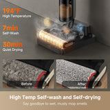 DREAME H12 Pro Gen2 Vacuum Mop, 0 Tangle Wet Dry Vacuum Cleaner, Cordless Vacuum Mop All-in-One for Hard Floors, 180° Lie-Flat Floor Cleaner Machine with 194°F Hot Self-Cleaning, 50Mins Runtime