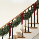 9FT Christmas Cedar Garland Artificial Real Touch Thickness Realistic Greenery Pine Garland for Mantle Fireplace Outdoor Indoor Christmas Decorations