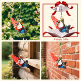 WONDHOME Hanging Gnome Garden Statue Funny Climbing Gnomes with Telescope Tree Hugger for Outdoor Lawn Home Patio Yard Art Decoration Christmas Birthday Gifts for Mom Women