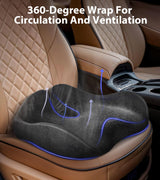 Airllantry Seat Cushion, Memory Foam Pressure Relief Coccyx Cushion for Tailbone Pain, Extra-Large Butt Pad for Office Chair, Car Seat, and Gaming Chair Pain Relief, Extra Cover