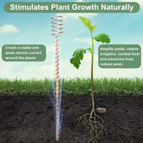 18 Pack 17" Electroculture Plant Stakes, Long Copper Garden Stakes, Electroculture Copper Coil Antennas for Growing Garden, High-Yield, Eco-Friendly