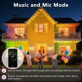 CETELUMA 300FT Permanent Outdoor RGB Lights, IP67 Waterproof Smart Eave Lighting, with App/Remote Control Eaves Light, DIY LED Scenes Modes for House Roof Decor,Christmas,Party,All Holiday and Daily