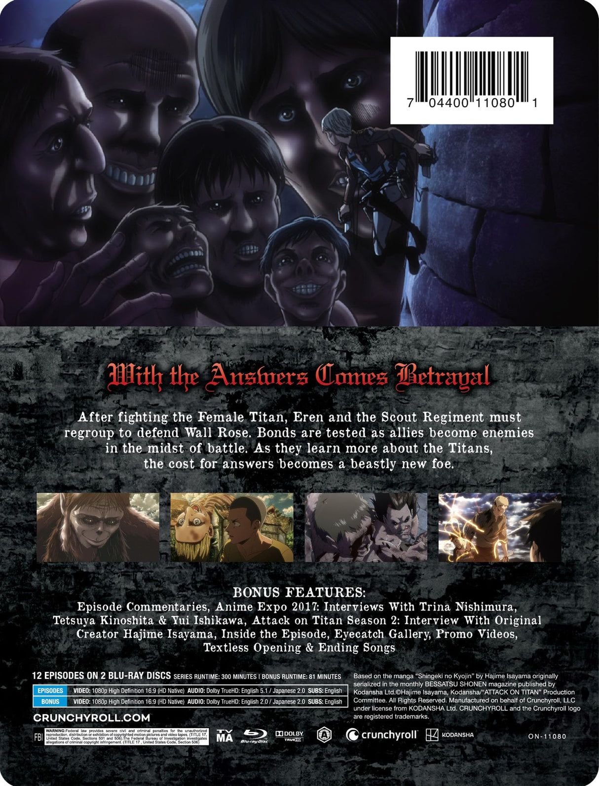 Attack on Titan - Season 2 Complete - Steelbook [Blu-ray]