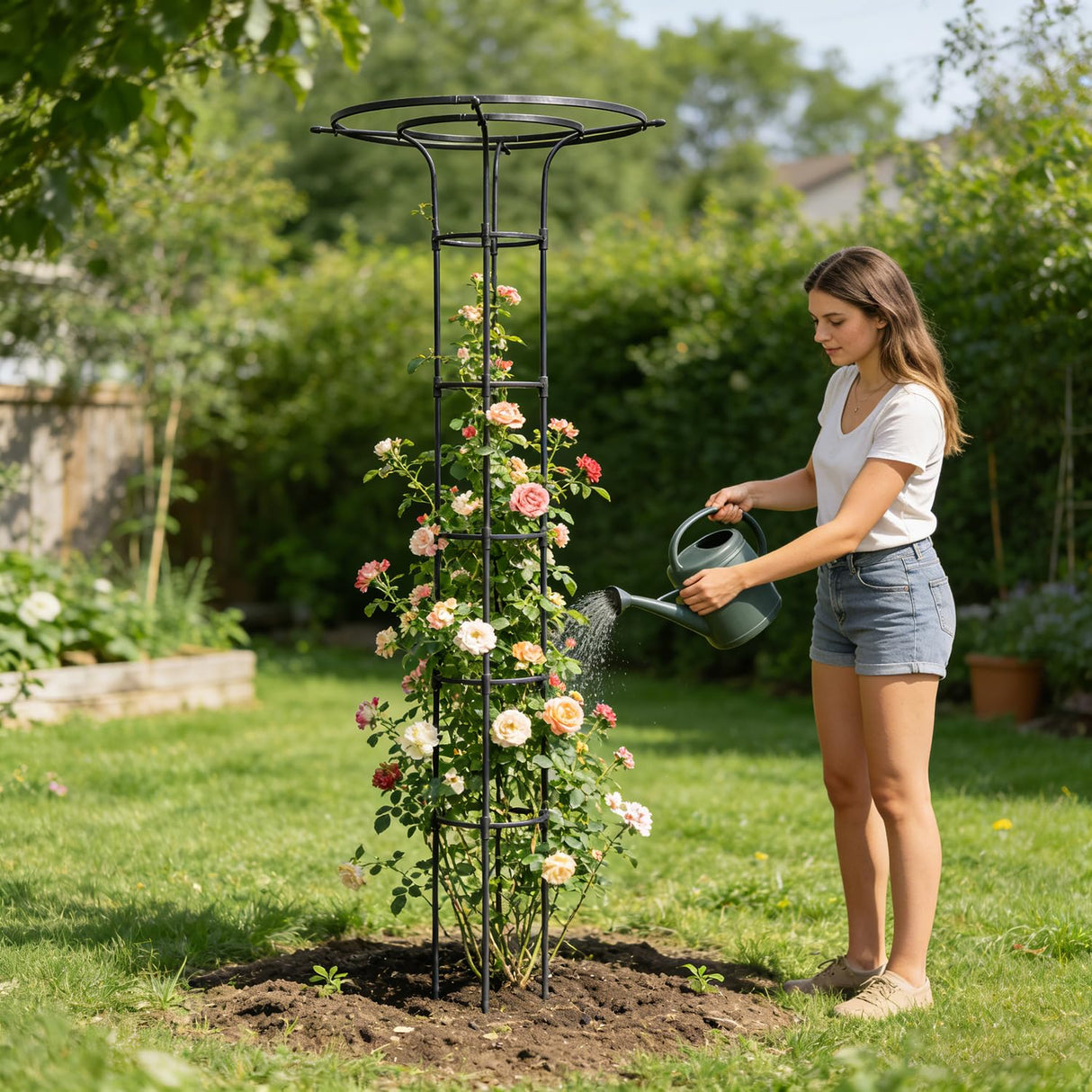 Garden Trellis for Climbing Plants Outdoor,84.6" Tall Umbrella Trellis