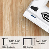 Bielmeier Electric Staple Gun, 2 in 1 Lithium-ion Electric Stapler, 4V Cordless Brad Nailer Kit with Staples Nails, USB Charger, Power Tacker for Upholstery, Material Repair, Carpentry, DIY