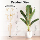 Xhwlgbal 2 Pcs 30'' Monstera Plant Trellis for Pots, Metal Garden Trellis for Outdoor Plant Climbers, Expandable Houseplant Support with Butterfly Design for Monstera Ivy Hoya Vine, Gold