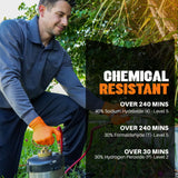 GRIPXX Herkules Grip Heavy Duty 8Mil Orange Nitrile Gloves,3D Raised Diamond Texture-Latex & Powder Free-Industrial, Mechanic (1, Large)