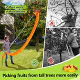 UQM 12.8FT Fruit Picker Pole Adjustable with Basket Harvest Bag